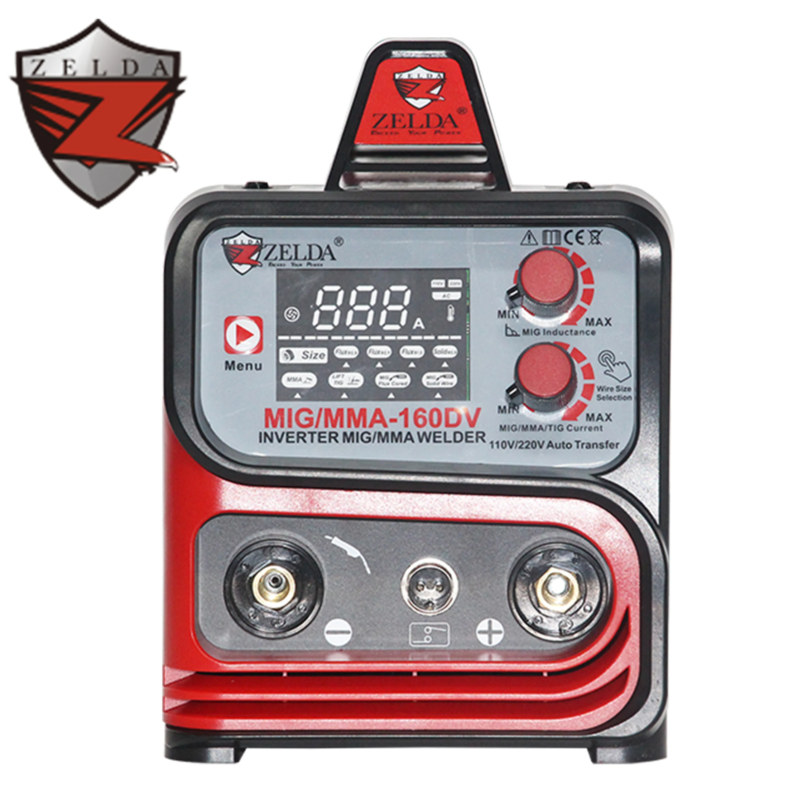 Gasless 110V/220V High Power Gasless Mig 160 Welding Machine Mini Mig/Mma/Tig Welder