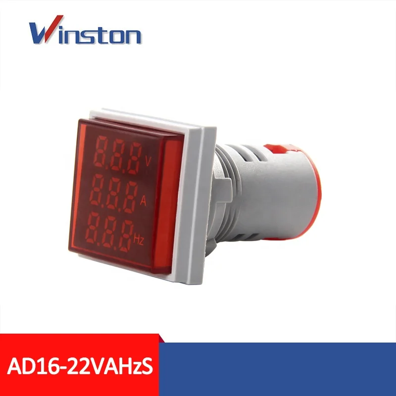 AD16-22KW 22 мм AC светодиодные лампы небольшой цифровой ваттметр индикатор
