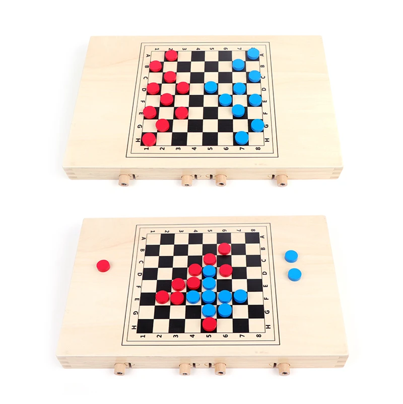 Wholesale wooden boy girls chess guess games developing brain children montessori early educational games for kids