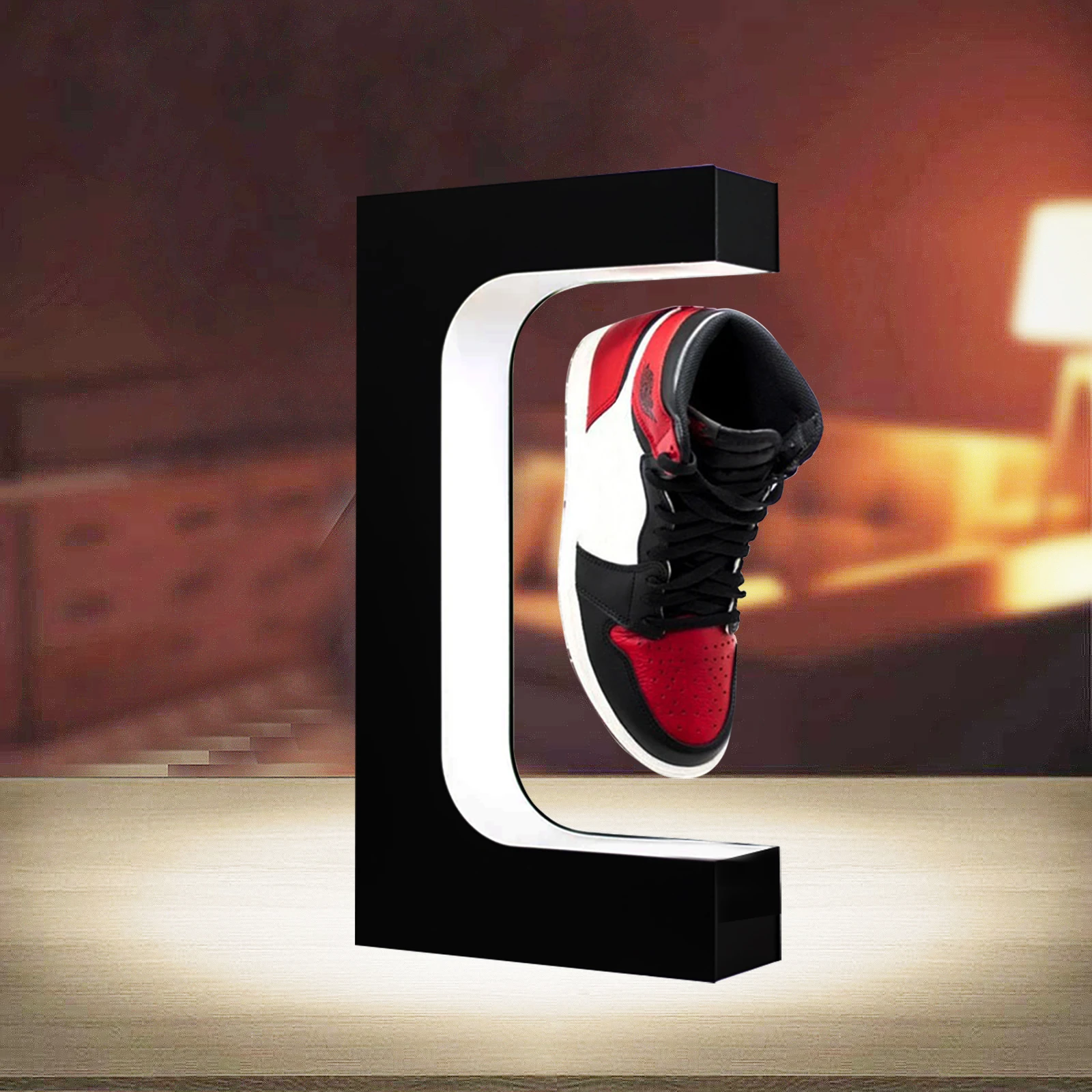 Luxury Style Rotation magnetic floating shoe display rotating display stand magnetic levitation products