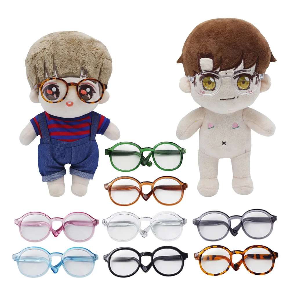 Labubu 20cm EXO Cotton Doll Glasses 60cm3 BJD Small Doll Salon 30cm Tide Brand Mini Toy Girls Featuring Doll Hair Plastic
