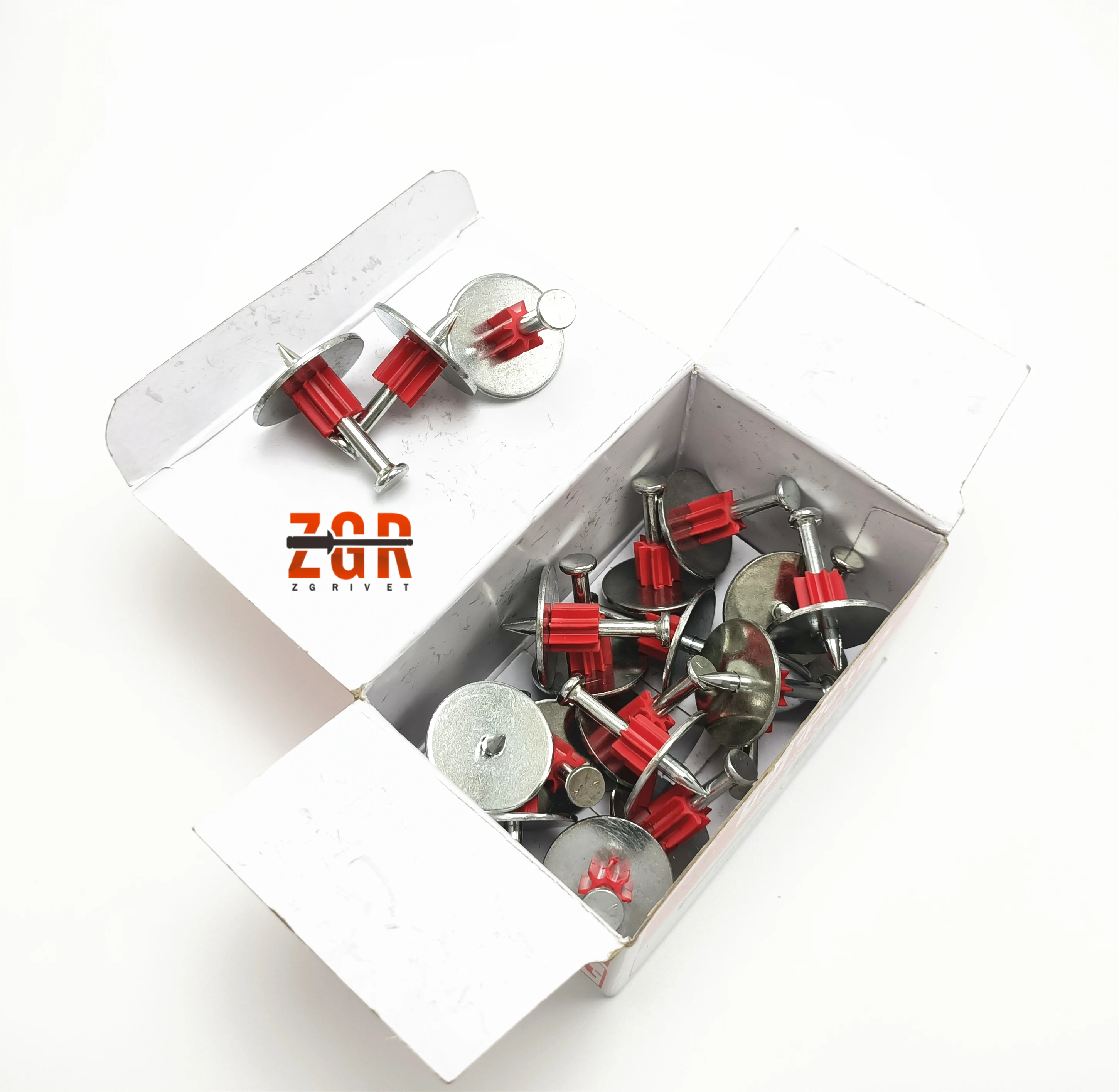 Shooting Nails with Metal Red Washer 120 Degree Pk Angle Clip Drive Pins 20mm Gas Nail Assembly Metal Production Pin
