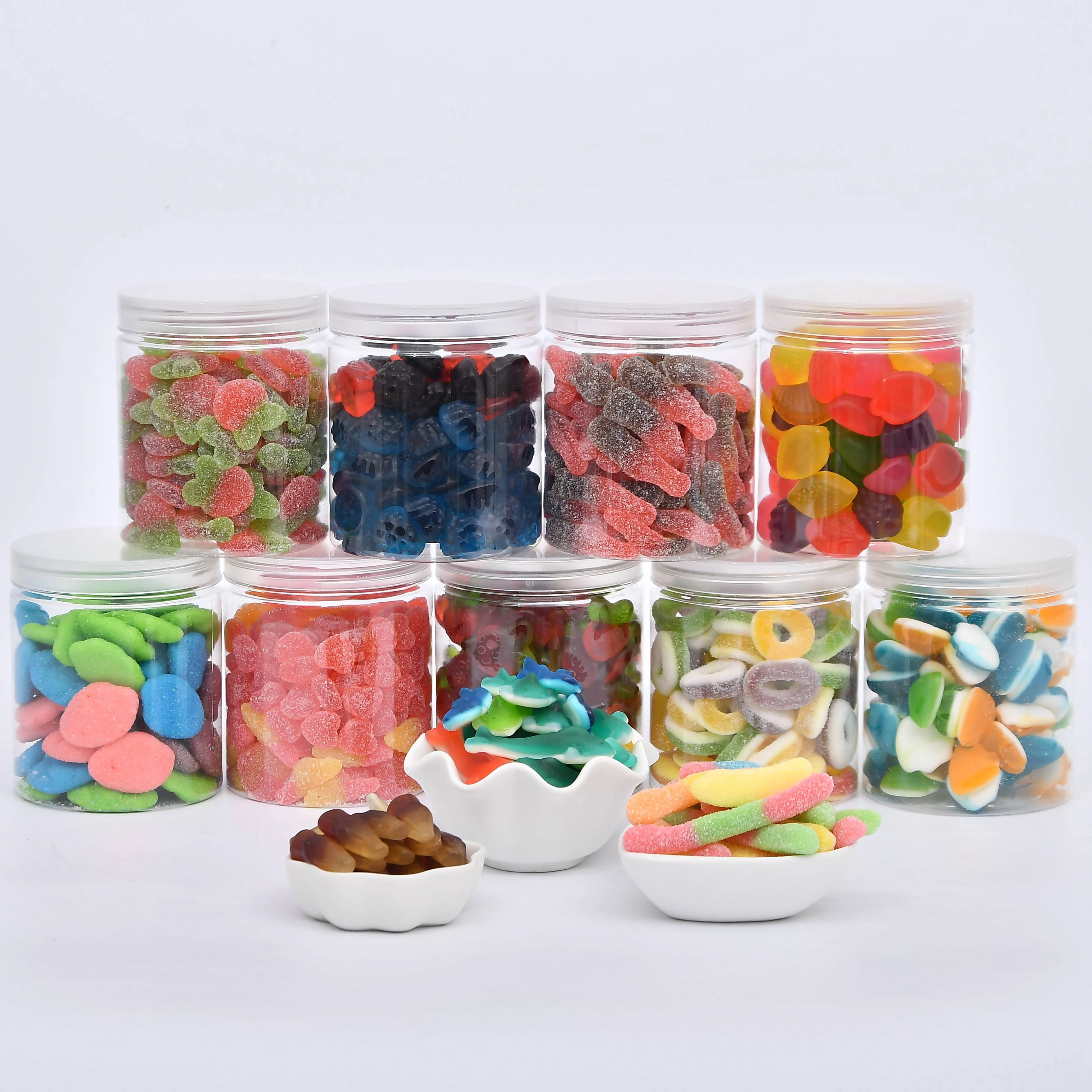 
Halal different shapes fruit flavor sweet sour soft candy gummy candies 