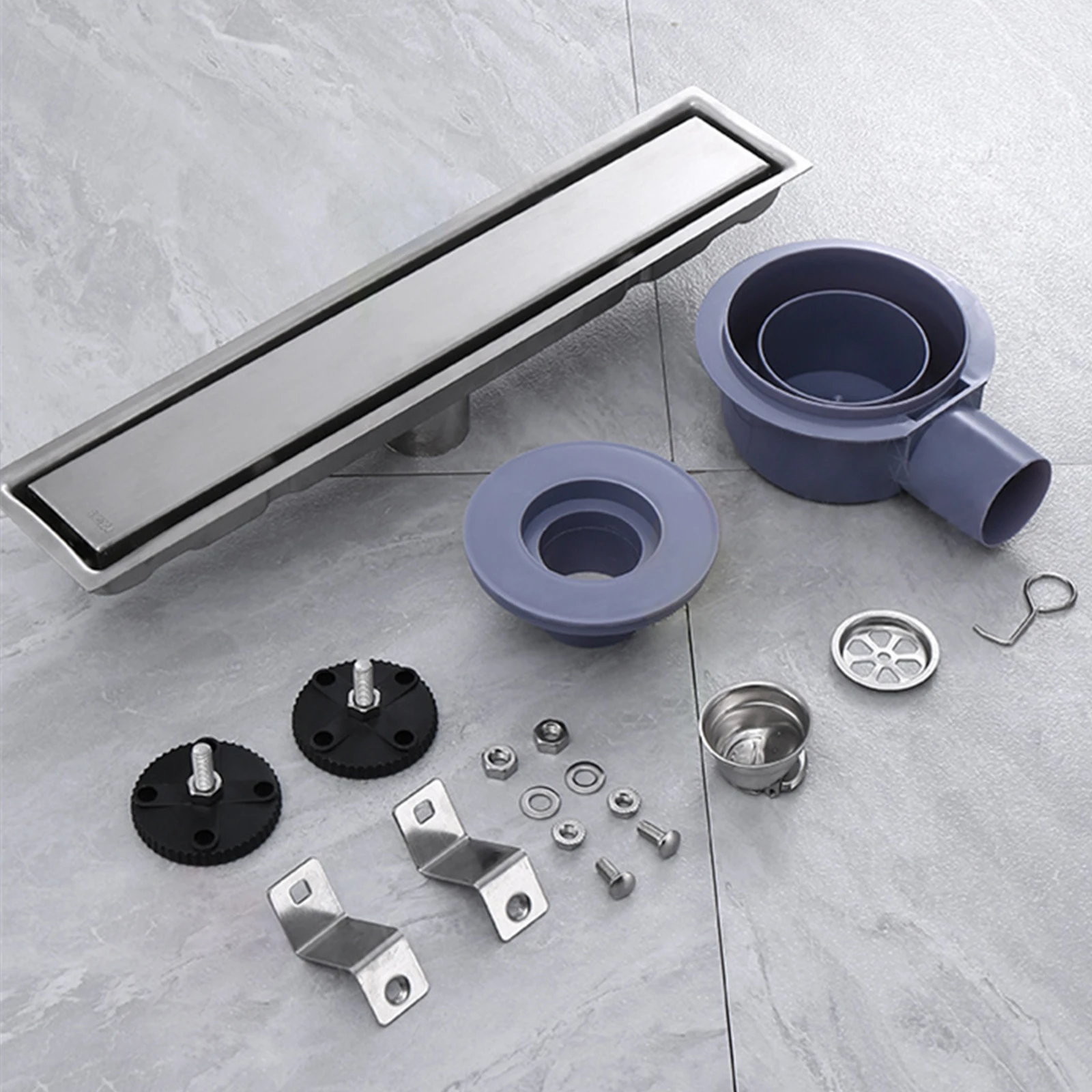 60cm long invisible floor drain 304 stainless steel hidden floor drain with plastic translation