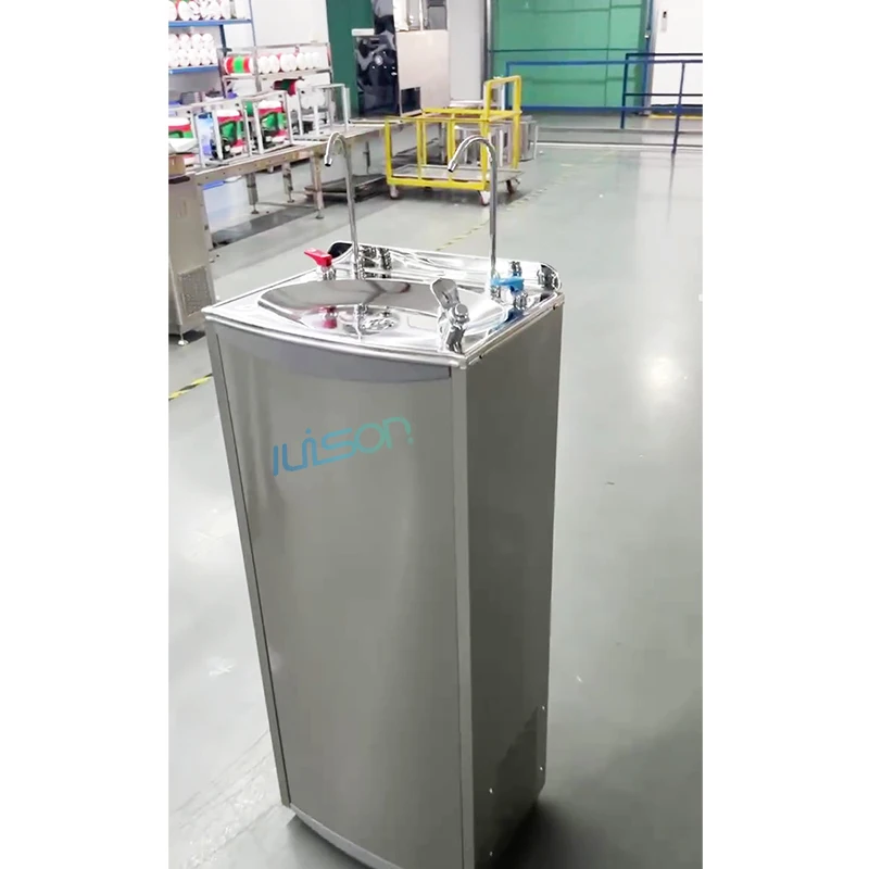 Stainless Steel Water Chiller Machine POU Hot And Cold Drinking Water Fountain Public Water Cooler Bottle Filling Station