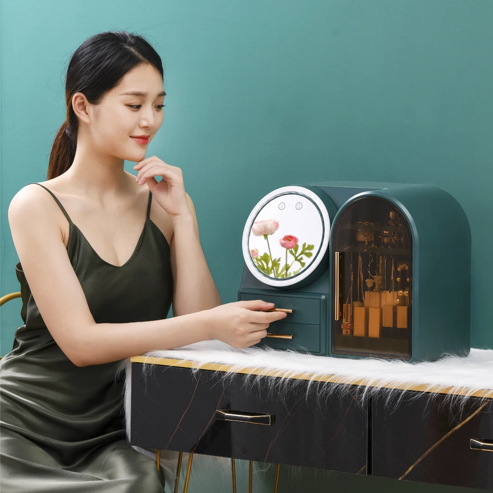 
 Заводской косметический Органайзер нового дизайна, коробка для хранения светодиодных зеркальных масок, контейнер для губ, хорошее качество, Лучшая цена  