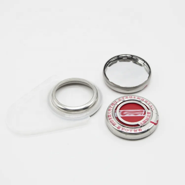 Custom logo 42mm engine oil pressure closure metal iron end lid shiatsu iron finger caps