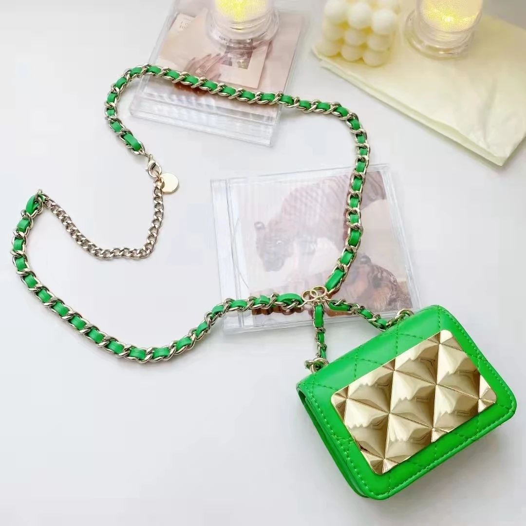 11088-2# hot sale girls fashion mini quilted cross body phone case bags purse cute cosmetics case bags with chain strap