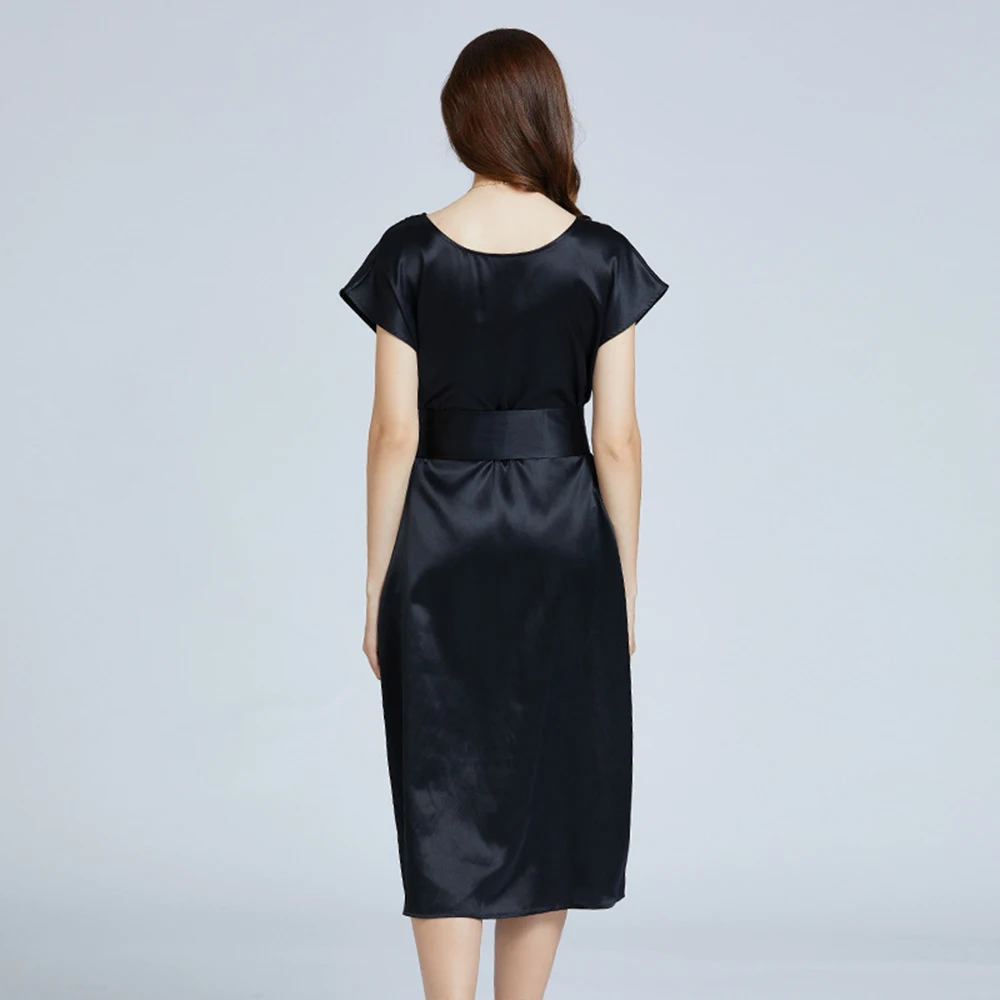 Custom Made 100% Mulberry Silk Garment Elegant Dress Luxury Pure Silk Nightgowns Women Silk Dress