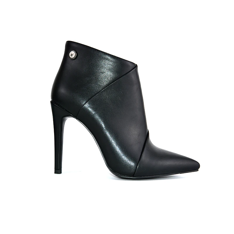 China Manufacturer Women Shoes fashion design pointed toe stiletto heel high heel ankle women boots