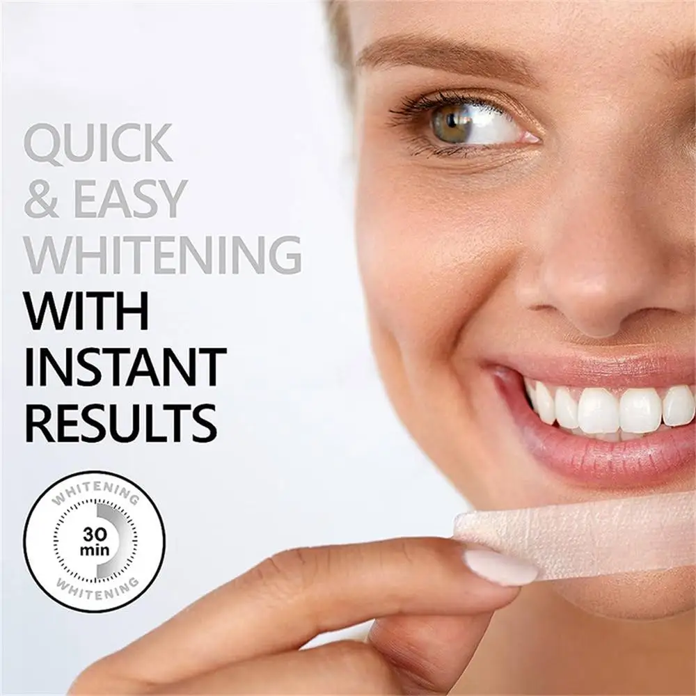 Customize Fast Whiten Tooth 7 Treatment OEM Peroxide Free Fruity Teeth Whitening Strips For Sensitive Teeth