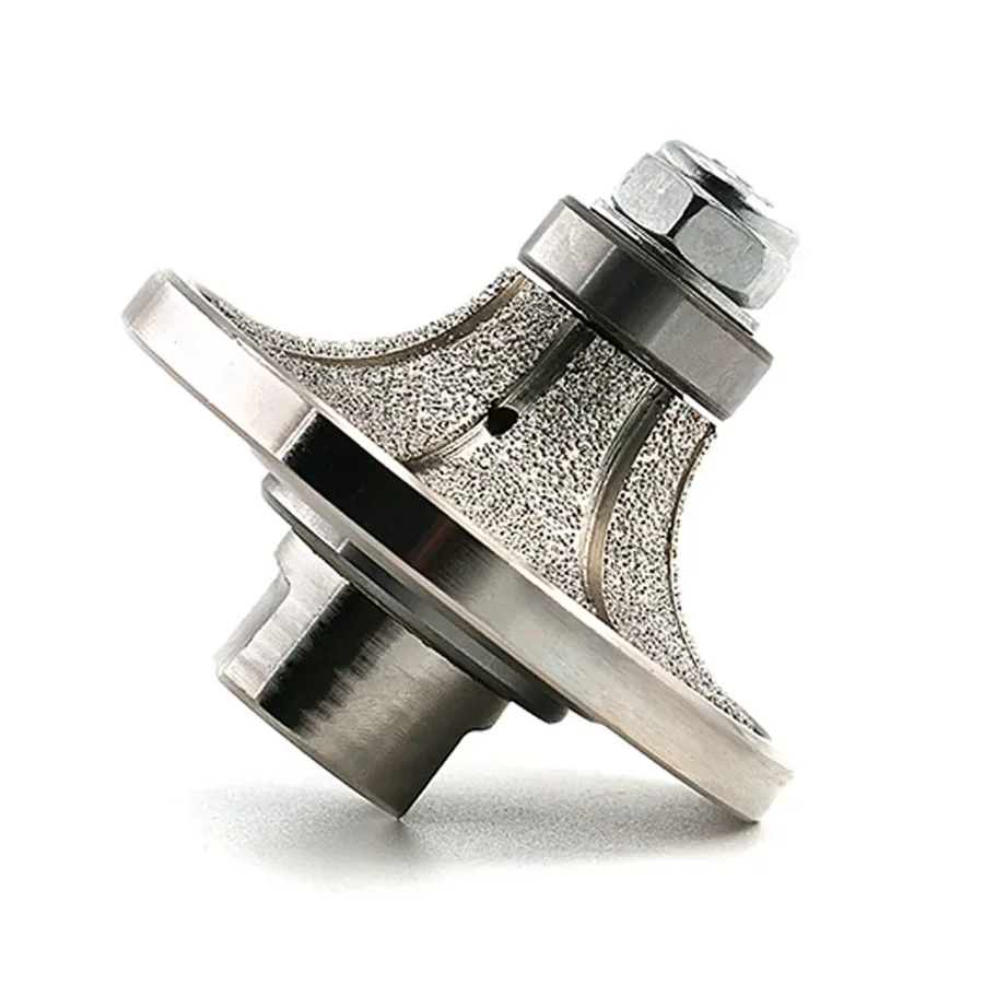 Z LION Vacuum Brazed half bull nose edge profiling wheel diamond edge grinding wheel