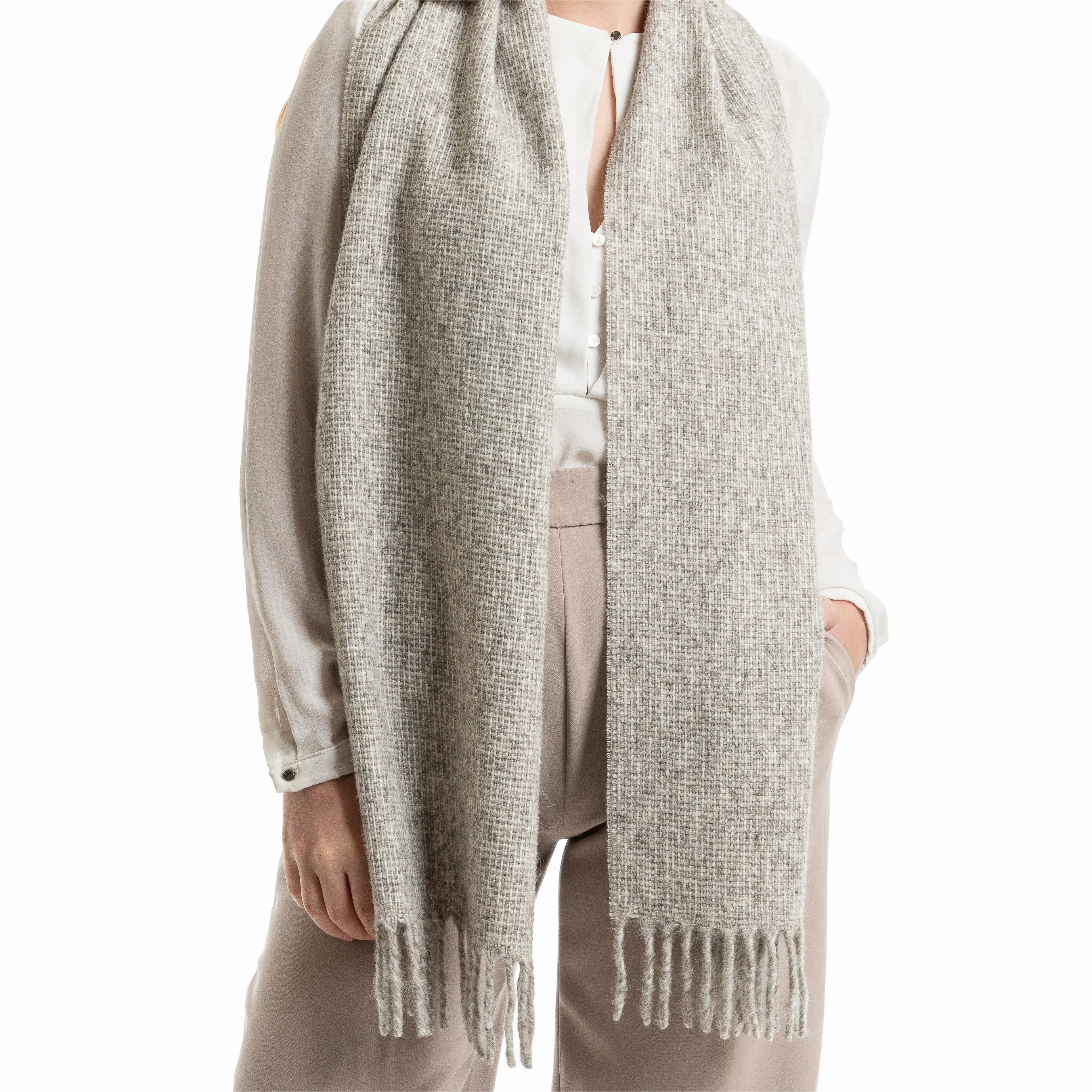 100% Genuine Baby Alpaca Classic Scarf for Woman and Men Hypoallergenic Sustainably Warm Cozy Pure Peru Alpaca Scarf