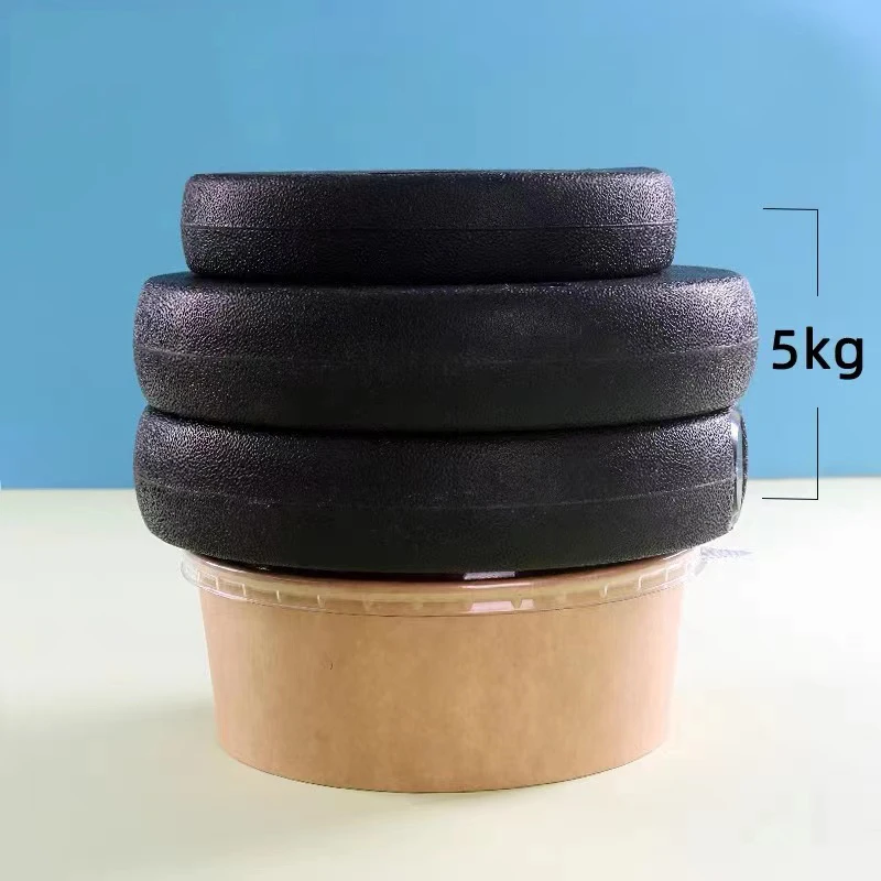 SenAng07 Top Fashion Faux Bamboo Soup Single Wall Bucket Food Salad Takeaway Container Paper Bowl With Lid