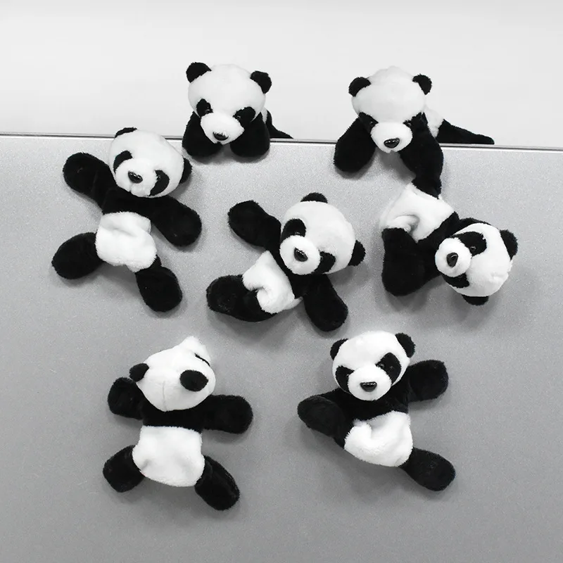 2023 10cm Mini Custom Plush Toys with Magnet Panda Plush Fridge Magnet Animal Toys