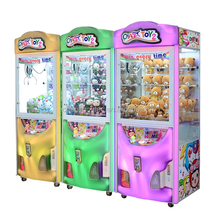 Commercial Coin Operated Claw Electronic Crane Machine Catch Doll Game Doll Claw Machine With Bill Acceptor