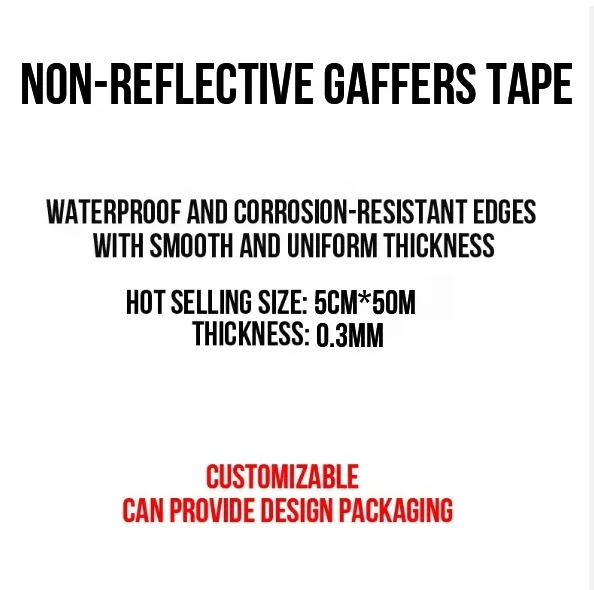 Grade Gaffers Tape, Heavy Duty Non-Reflective Matte No Residue Gaff Main Stage Tape,Electrical Tape,Duct Tape for Photographers,