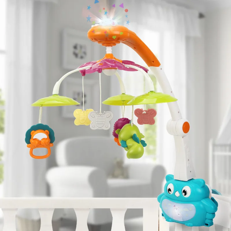 Baby comfort toy crib rattle projection and scratch