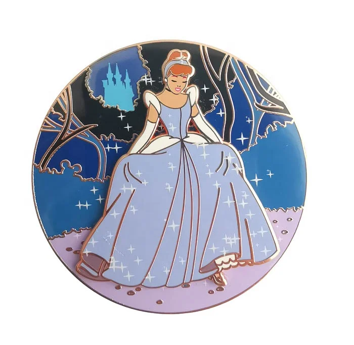 Kunshan Factory Fantasy Pin Custom  Rose Gold Plated Hard Enamel Pin