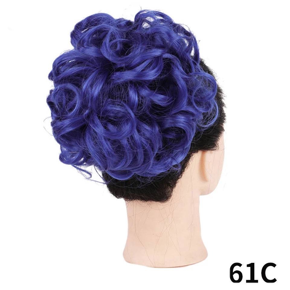 Оптовая продажа, спутанные натуральные эластичные кудрявые шиньоны для наращивания волос, хвост для афро-конского хвоста, волосы, шиньон, синтетический пучок волос