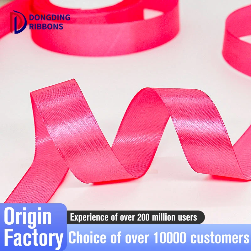 Wholesale Ribbon Mix 196 Colors 1 Inch 2.5cm Satin Ribbon For Fruit Packing