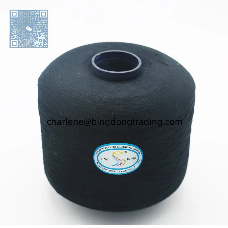 Yizheng Fiber Made Raw Materials 50/2 40/2 Thread Making High Quality Dye Tube Ring Spun Polyester Bright Yarn With Paper Cone