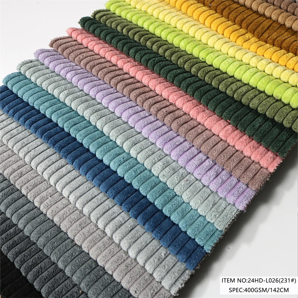 China woven sofa fabric manufacturer furniture sofa upholstery corduroy linen fabric textiles sofa upholstery fabric