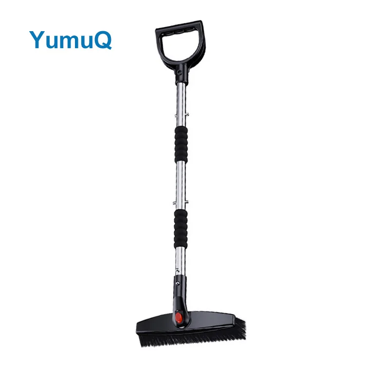 YumuQ 95*24*14 Ice Scrapers 2 in 1 for Car and Snow, Extendable Brush with Foam Grip and 180 Degree Pivoting Head