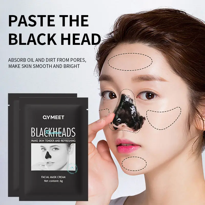 Hot sell Blackheads Mask Bamboo Charcoal Clean Pore Nose Blackhead Remover Black Mud Peel Off Face Mask