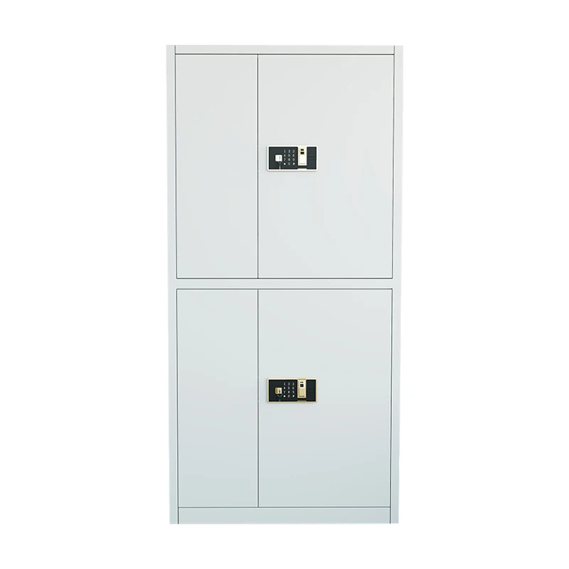 Smart Fingerprint Lock Steel Filing Cabinet Modern Adjustable Lockable Office Security Confidential Safe for Bank and Insurance