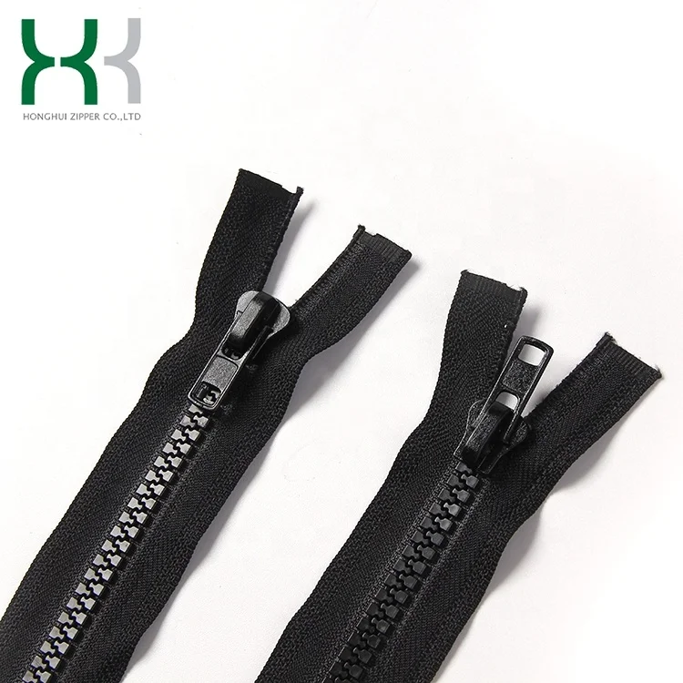 Clothing accessories black diamond plastic fly teeth zipper