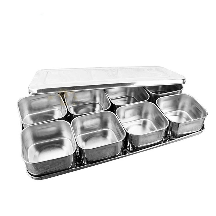 professional factory good quality restaurant spice rack square spice jar candy buffet jar
