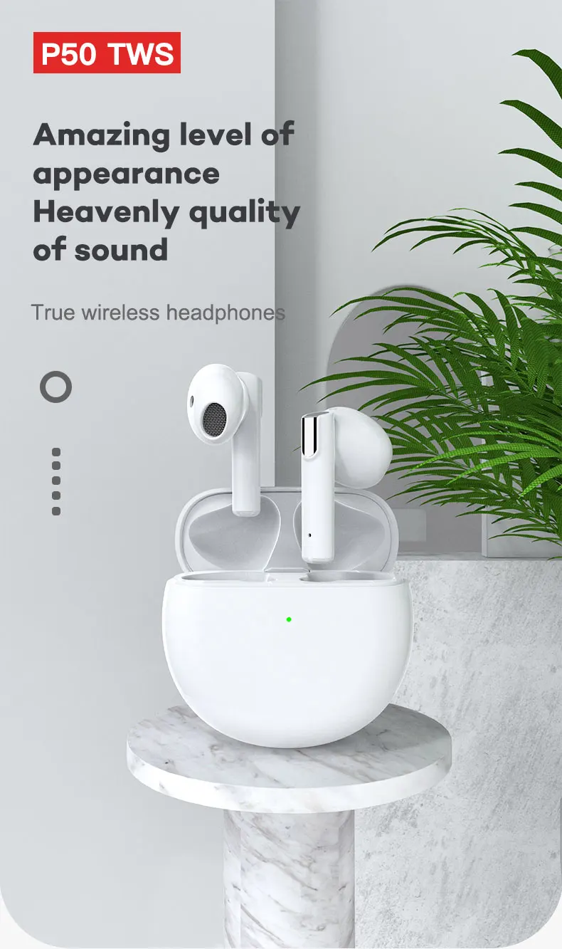 Valdus Wholesale P50 Pro True Wireless Earphone Bt 5.1 hifi Stereo Sound Quality Audifonos Auriculares Sport Gaming Earphone