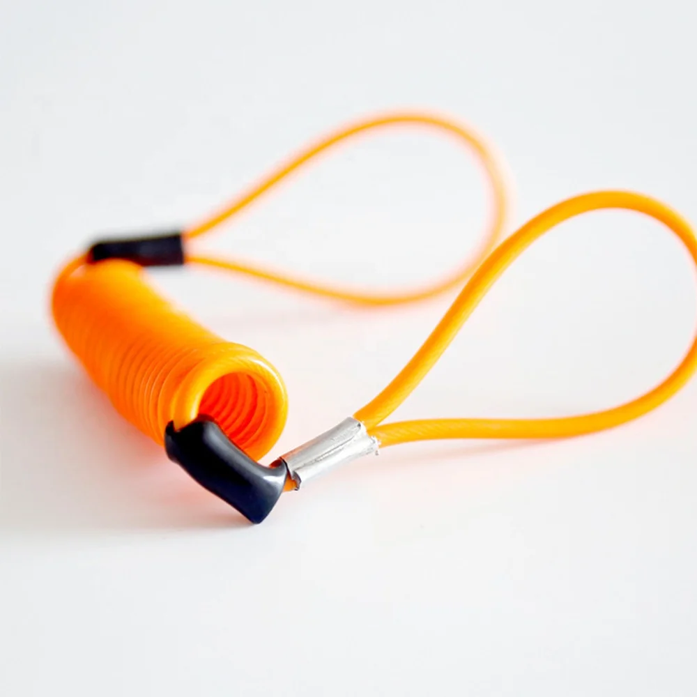 Security Anti Theft Motorbike Scooter Alarm Disc Lock Cable Lanyard With Carabiners Stage Bike Bicycle Spring Reminder Rope Wire