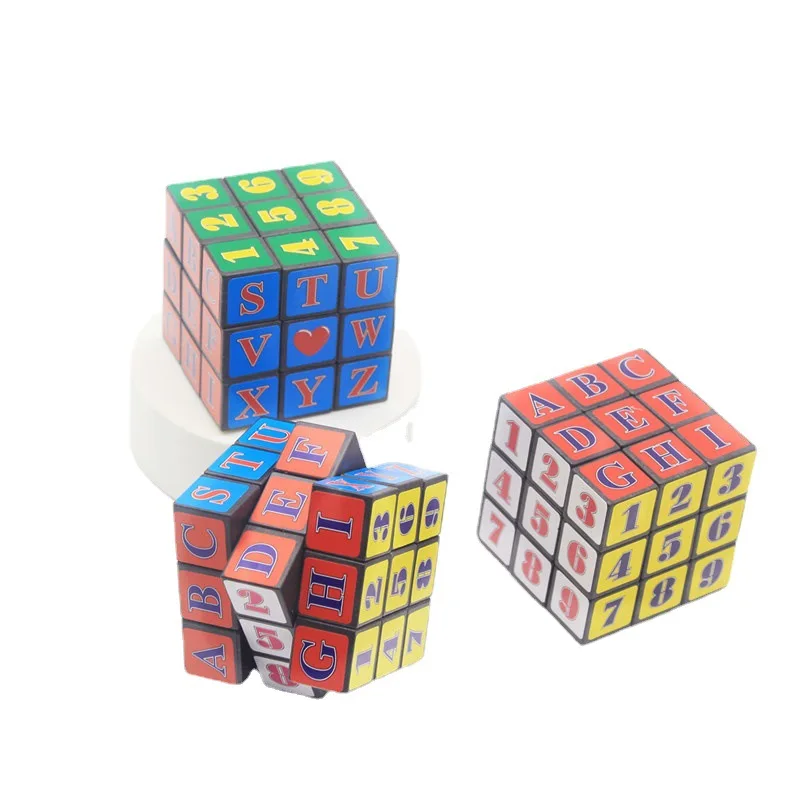 Customized rotating puzzle cube PS/ABS material custom pictures UV printing magical rubix cube