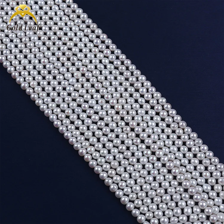 Goldleaf Jewelry Flawless 5A Natural Pearl 2/3/4/6/8/10mm White Round Pearl For Jewelry Making DIY