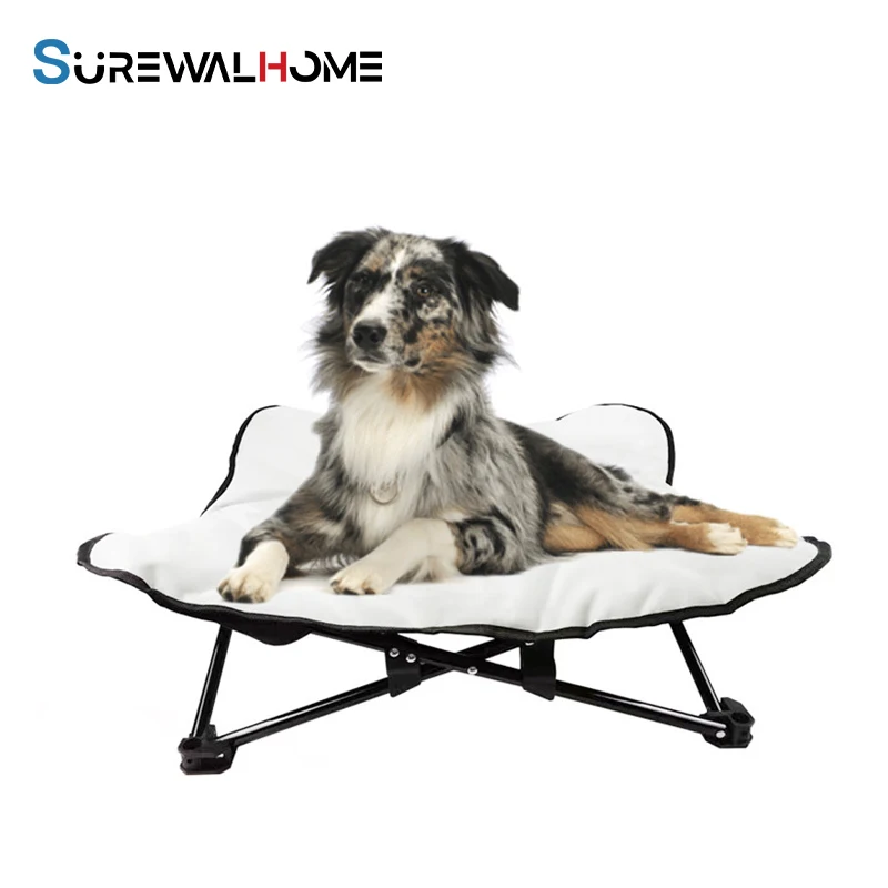 SUREWALHOME Dog Elevated Bed Outdoor Indoor Bed Waterproof Soft Pet Bed