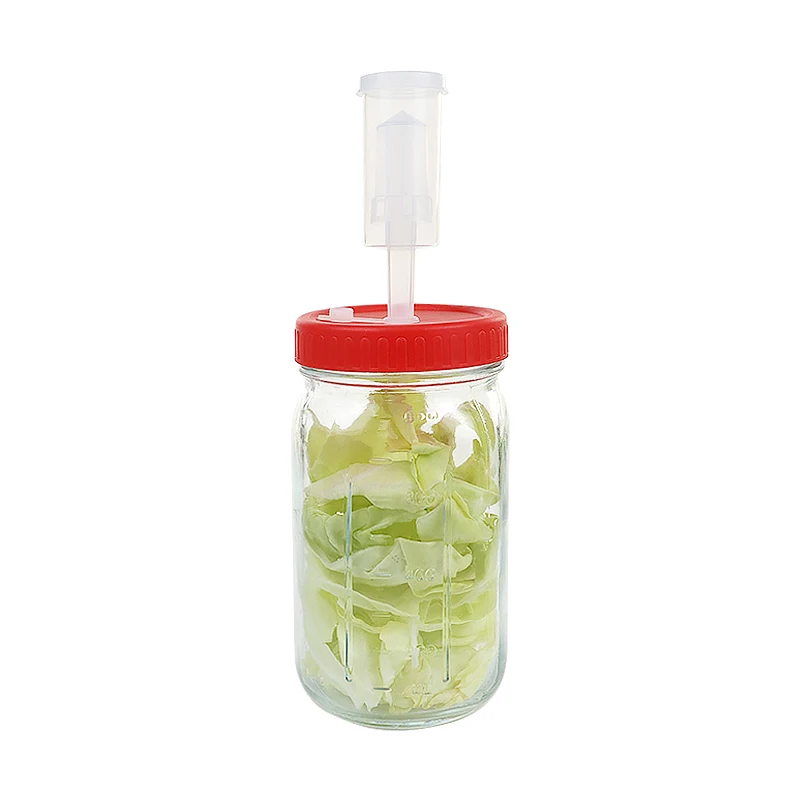 86mm Plastic Colorful airlock Pump and Fermentation Mason jar lids with Silicone Grommet Pump
