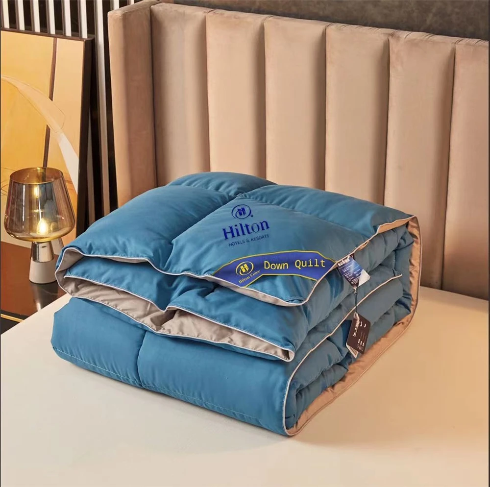 Shopify Лидер продаж Hilton Стёганое ватное одеяло для отеля летом прохладно как голая стеганное пододеяльник с сумкой