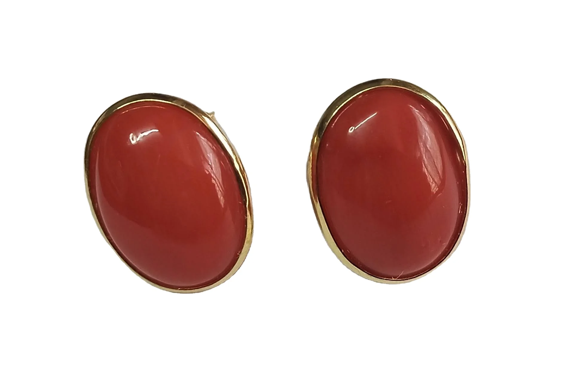 Italian Natural Red coral oval cabochons corallium rubrum from Mediterranean Sea 12x10mm for ring pendant brooch jewelry making