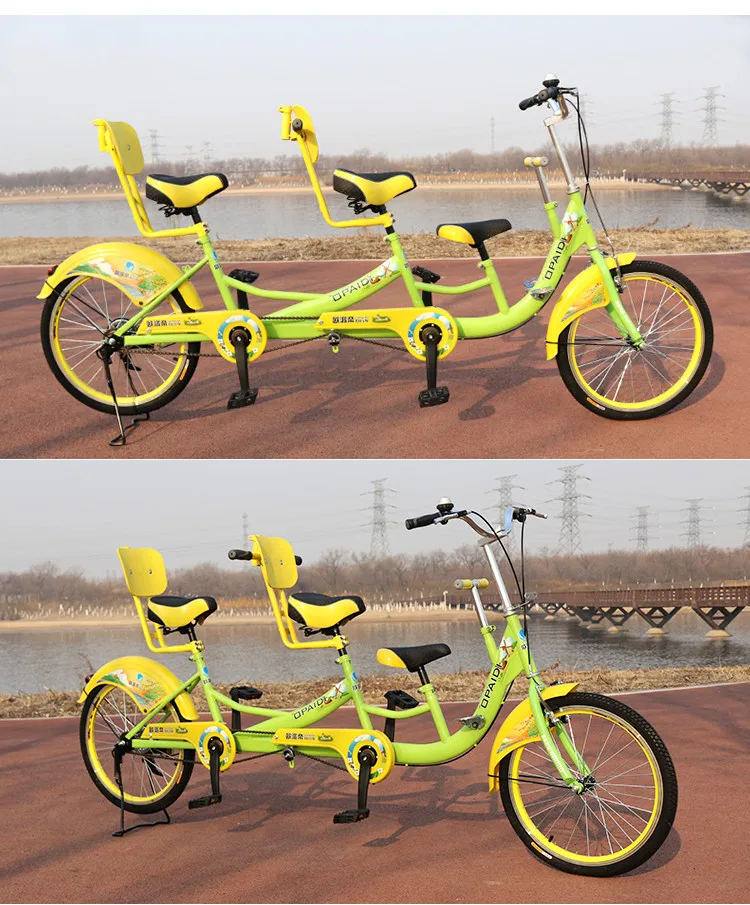 Новый стиль трёхместный безопасный велосипед Трехместный тандемный для взрослых