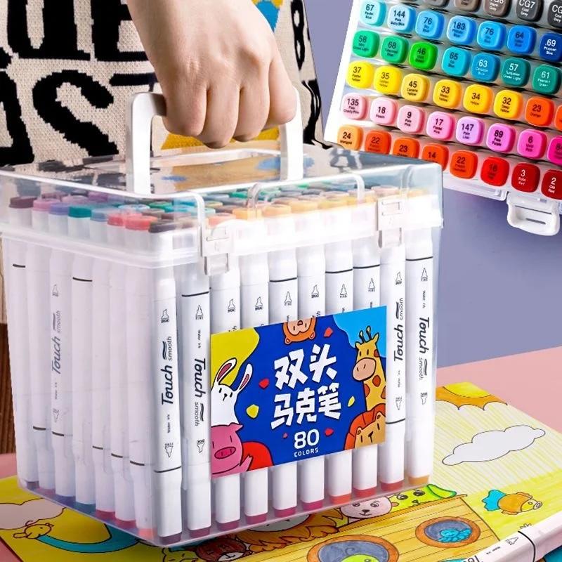 High Quality Fluent Writing 36 Colors Artist Alcohol Based Markers Dual Tip Permanent Marker Pens