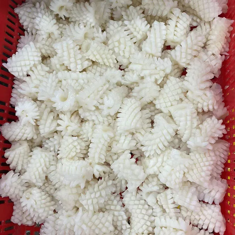 seafood illex squid flower calamari from China processing factory 4*4cm 4*6cm customizible
