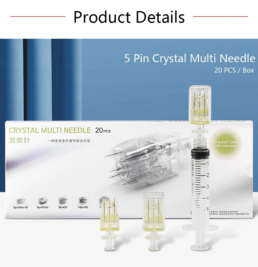 Korea 5 Pins Crystal Multi Mesotherapy Injector Needle 5pins Disposable Multi Needle Meso