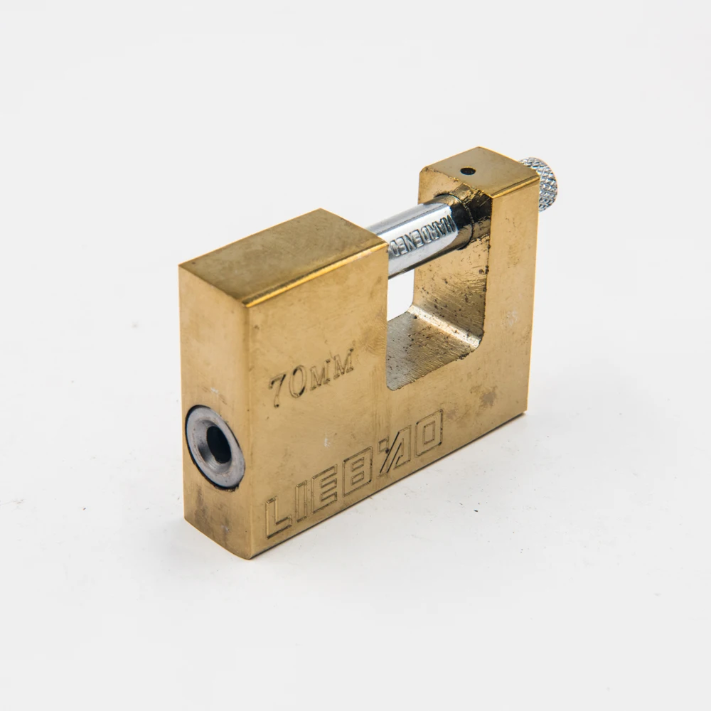 100mm Lock good Quality custom logo master key safety brass color padlock
