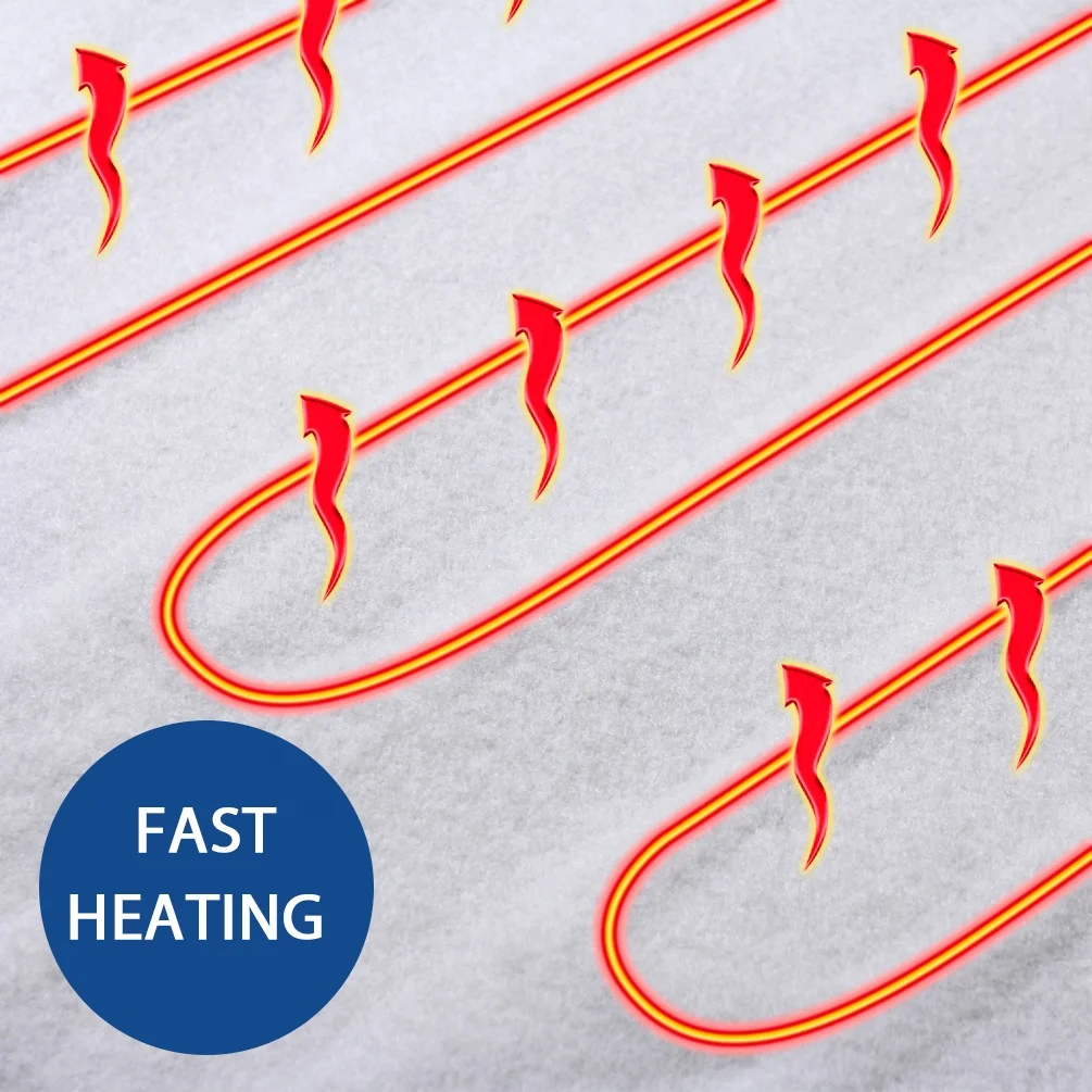 Wholesale Weighted Warm Bed Heated Mattress Pad Safe Wool Electric Heated Blanket