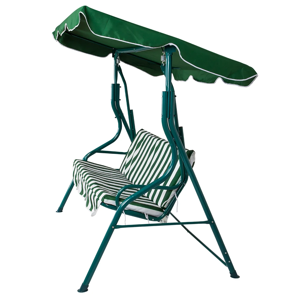 3-seat Outdoor Swing Bed Garden Chair Patio Canopy Swing Chair