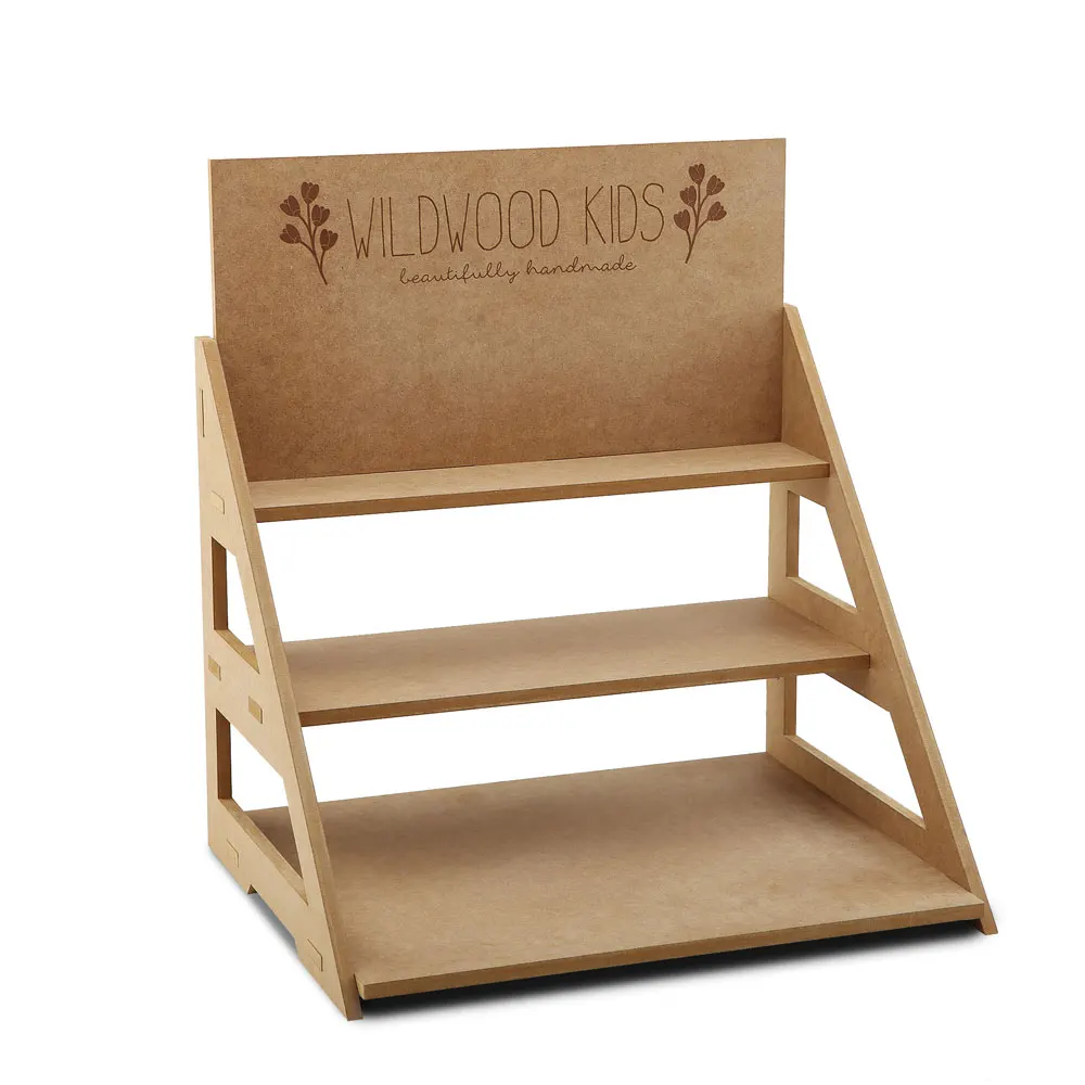 Деревянная полка для хранения на заказ, 3 яруса, деревянная витрина