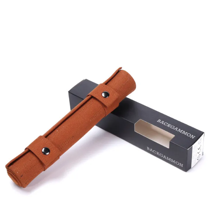 MAVOBO Portable Reel Type Dice Rray Toller Pu Leather Pad With Zipper Dice Rack Storage Outdoor Travel Game Leather Pad