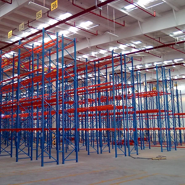 Steel rack with orange box beam various specifications